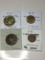 Great Britian 1986 2 Pounds Bu, 1942 3 Pence Au, 1724 1/2 Penny Ag, 1909 Farthing Vf