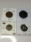 Great Britian 1908 1/2 Penny F+, 1903 Penny Vf, 1951 Farthing Au, 1978 5 New Pence Proof