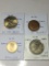 Great Britian 1970 50 New Pence Ch Bu, 1944 1/2 Penny Au, 1964 Scot Shilling Bu, 1942 Florin Vf