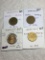 Germany (4) 10 Pfennig Coins 1949j Xf,1949 G Xf, 1950 G Au/unc, 1950 G Unc 