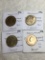 Thailand ( 4-baht)2-1962 Bu , 1966 Au/unc, 1974 Ch Buc
