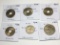 Fiji 4- Penny 1964 Bu, 1965 Bu, 2-1967 Bu,  Shilling 1961 Xf, 20 Cents 1986 Bu