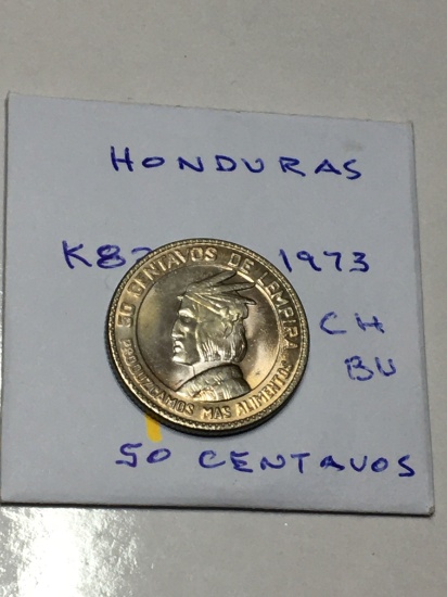 Honduras 1973 50 Centavos Choice Bu