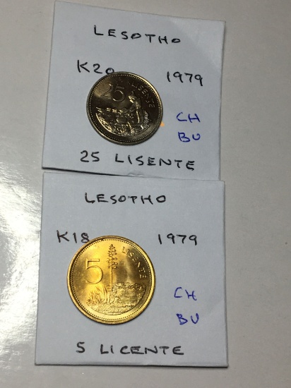 Lesotho 1979 5 & 25 Lisente Choice Bu