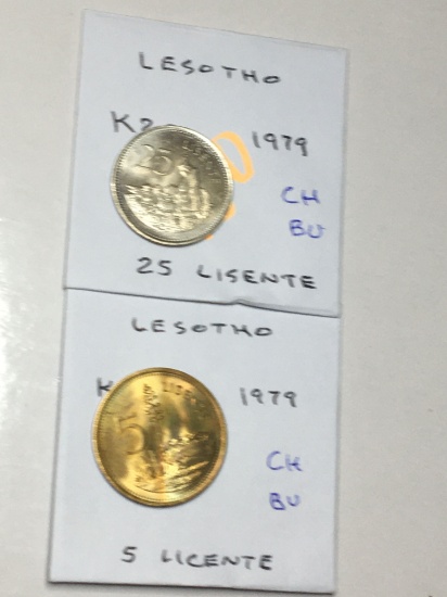 Lesotho 1979 5 & 25 Lisente Choice Bu