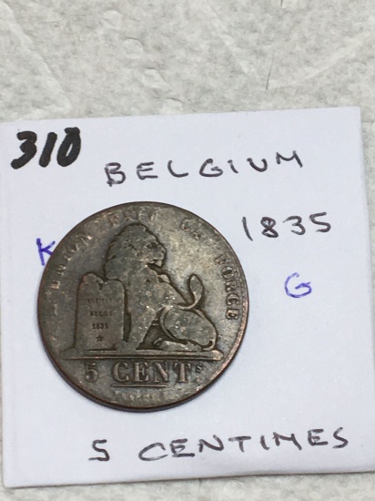 Belgium 1835 5 Centimes Good