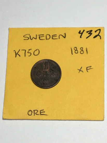 Sweden Ore 1881 Xf