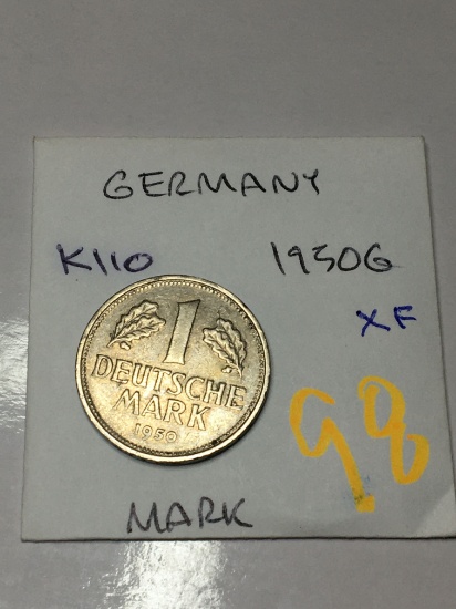 Germany 1950 G 1 Mark Extra Fine