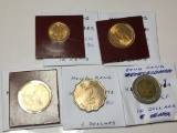 Hong Kong 1985 10 Cent Choice Bu, 1980 50 Cent Choice Bu, 1980 Dollar Ch Bu, 1993 2 Dollars Bu