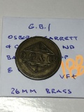 Great Britian Osborne Garrett Nd Barber Shop 8 Pence Vf+, 26mm Brass