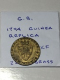 Great Britian 1794 Guinea Replica Ef 25 Mm Brass