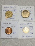 India Republic 1969 (c) 10 Paise Bu, 1991 (b) Rupee 