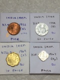 India Republic 1952 (b) Pice Unc, 1999 (b) 50 Paise Bu, 1969 © 10 Paise Bu, 1967 (hy) Paisa Bu