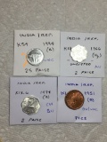 India Republic 1994 (b) 25 Paise Unc, 1966 (hy) 2 Paise 