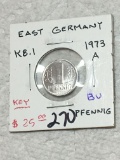 East Germany 1973 A Pfennig Bu Key Date