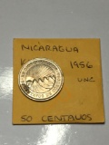 Nicaragua 1956 50 Centavos Unc (small Stain)
