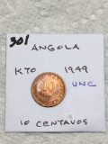 Angola  1949 K70 10 Centavos  Unc