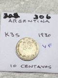 Argentina 1930 Vf 10 Centavos 
