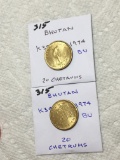Bhutan 1974 20 Chetrums Bu, 1974 20 Chetrums Bu