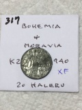Bohemia & Moravia  1940 W0 Haleru  Extra Fine