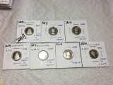 Canada 10 Cent Coins 1987 Proof,(3) 1988 Proof (2) 1989 Proof,1990 Proof  