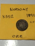 Norway 1891 Ore Very Fine