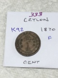 Ceylon 1870 Cent Fine