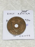 East Africa 1936 10 Cents Fine