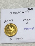 Germany 1950 5 Pfennig G Proof 