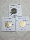 Germany (3-mark Coins) 1971d Unc,1965 J Xf, 1965 J Xf/au    