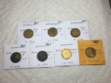 Gemany (7-10 Pfg Coins) 1930 Vf,1930 F,1931 Vf,1940 Vf,1942 Vf,1949 Xf,1949 Xf