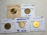 Germany (5-10 Pfg Coins) 1966 Bu,1967 Xf,1967 Xf, 1967 Xf,1967 Au/unc