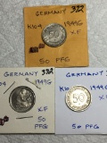 Germany (3) 50 Pfennig Coins) 1949 G Xf