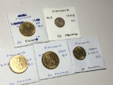 Finland 1964 Pennia Bu, 1917 S 25 Pennia Au, 1964&1965 50 Pennia Bu, 1958 H 10 Markka Wide