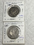 Deutschland  2  1988 2 Mark Unc