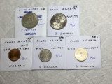 Saudi Arabia (2-2 Ghirsh)ah1376 Xf/av, Ah 1379 Bu,1964  Halala Bu,