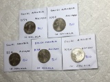 Saudi Arabia 5- 10 Halala Ah 1400 Bu