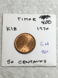 Timor 50 Centavos 1970 Ch Bu