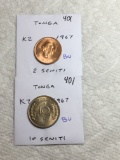 Tonga 2 Seniti 1967 Bu, 10 Seniti 1967 Bu