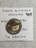Turks & Caicos Islands 1/4 Crown 1981 Bu