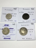 Turkey 10 Para Ah1327 Yr.5 Xf, 20 Para Ah 1223 Yr.30 Vf, Ah 1327 Yr.5 Vf/xf