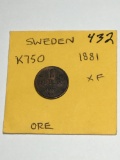 Sweden Ore 1881 Xf