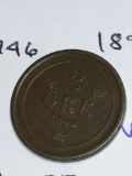 Sweden 2 Ore 1899 Vf, 1902 Vf+, 1952 Unc, 1955 Unv, 1962 Bu