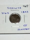 Schwyz 1843 Rappen Extra Fine