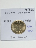 South Korea 50 Won 1988 Ch Bu