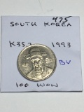 South Korea 100 Won 1993 Bu