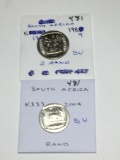 South Africa Rand 2004 Bu, 2 Rand 1989 Bu