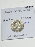 Switzerland 10 Rappen 1939b Au