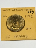 West African States 1972 25 Francs Bu