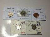 Panama 1966 1/10 Balboa Au, 1974 5 Centesimo Proof, 1968 Centesimo Bu